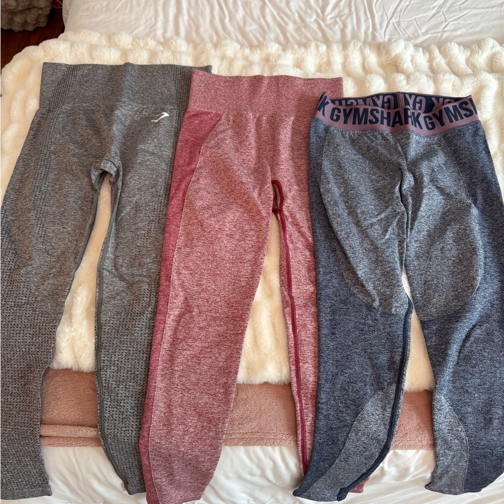 Gymshark Gray and Pink Leggings for Active Comfort